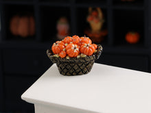 Load image into Gallery viewer, Basket of Pumpkin Candy - 12th Scale Handmade Dollhouse Miniature