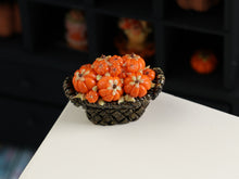Load image into Gallery viewer, Basket of Pumpkin Candy - 12th Scale Handmade Dollhouse Miniature