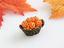 Load image into Gallery viewer, Basket of Pumpkin Candy - 12th Scale Handmade Dollhouse Miniature