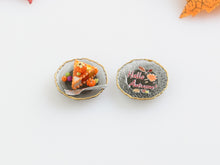 Load image into Gallery viewer, Autumn Dessert and Decorative Plate - Candy Corn Cake - Handmade Miniature Food