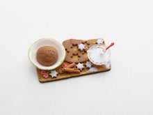 Load image into Gallery viewer, Cinnamon Star Cookies Preparation Board - Handmade Miniature Food For Dollshouse