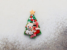 Load image into Gallery viewer, Christmas Cookies and Treats on Christmas Tree-shaped Tray - Handmade Miniature Food in 12th Scale