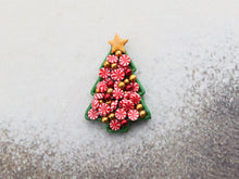 Load image into Gallery viewer, Christmas Peppermint Candy on Christmas Tree-shaped Tray - Handmade Miniature Food in 12th Scale