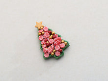 Load image into Gallery viewer, Christmas Peppermint Candy on Christmas Tree-shaped Tray - Handmade Miniature Food in 12th Scale