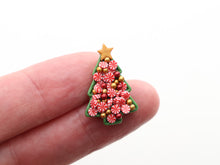 Load image into Gallery viewer, Christmas Peppermint Candy on Christmas Tree-shaped Tray - Handmade Miniature Food in 12th Scale