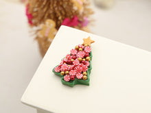 Load image into Gallery viewer, Christmas Peppermint Candy on Christmas Tree-shaped Tray - Handmade Miniature Food in 12th Scale