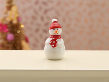 Load image into Gallery viewer, Porcelain Snowman - Miniature Christmas Dollhouse Decoration in 12th Scale