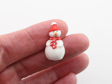 Load image into Gallery viewer, Porcelain Snowman - Miniature Christmas Dollhouse Decoration in 12th Scale
