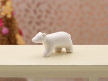 Load image into Gallery viewer, Porcelain Polar Bear - Miniature Christmas Dollhouse Decoration in 12th Scale
