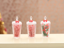 Load image into Gallery viewer, Three Jars of Christmas Candy - 12th Scale Dollhouse Miniature Food