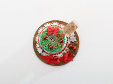 Load image into Gallery viewer, Christmas Cake Preparation Board - Frozen Moment - Handmade Miniature Food For Dollshouse