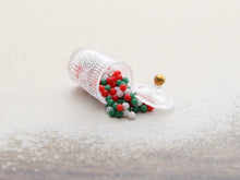 Load image into Gallery viewer, Jar of Spilt Christmas Candy - 12th Scale Dollhouse Miniature Food