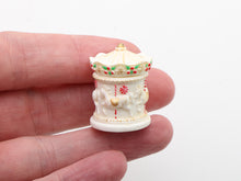 Load image into Gallery viewer, Christmas Carousel Cookie Jar - Opens, with lots and lots of Cookies and Treats - OOAK - 12th Scale Dollhouse Miniature Food
