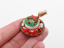 Load image into Gallery viewer, Christmas Cake Preparation Board - Frozen Moment - Handmade Miniature Food For Dollshouse