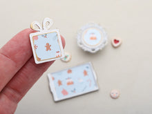 Load image into Gallery viewer, Christmas Display Set - Two Trays and a Cakestand (WHITE) - Dollhouse Miniature Accessory