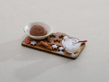 Load image into Gallery viewer, Cinnamon Star Cookies Preparation Board - Handmade Miniature Food For Dollshouse