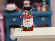 Load image into Gallery viewer, Gorgeous Santa Jar with Candy Canes and Holiday Cake Pops - Handmade Miniature Food in 12th Scale