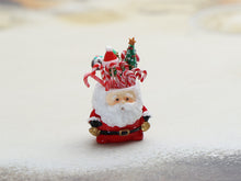 Load image into Gallery viewer, Gorgeous Santa Jar with Candy Canes and Holiday Cake Pops - Handmade Miniature Food in 12th Scale