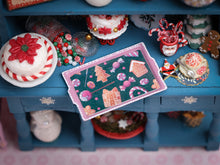 Load image into Gallery viewer, Pink Christmas Tray - Handmade Miniature in 12th Scale