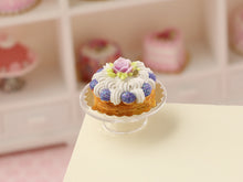 Load image into Gallery viewer, Purple St Honoré French Pastry with Pink Rose - Handmade Miniature Food