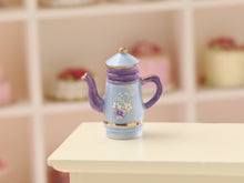 Load image into Gallery viewer, Lilac Floral Tall Teapot - Miniature decoration for Dollhouses