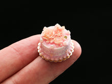 Load image into Gallery viewer, Beautiful Pink Floral Cake - Handmade Miniature Food