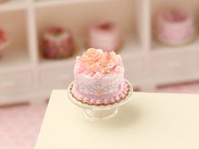 Load image into Gallery viewer, Beautiful Pink Floral Cake - Handmade Miniature Food