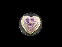 Load image into Gallery viewer, Heartshaped Cake with Lilac Roses - Handmade Miniature Food