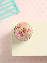 Load image into Gallery viewer, Meringue Cascade Cake - Three tiers - Handmade miniature dollhouse food in 12th scale