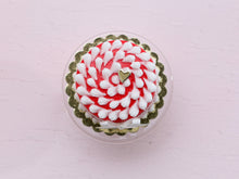 Load image into Gallery viewer, Red Velvet Cake with Hand-piped Cream Decoration - OOAK - Handmade Miniature Food