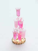 Load image into Gallery viewer, Pink Cocktail Tower - Handmade Miniature Dollhouse Food