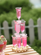 Load image into Gallery viewer, Pink Cocktail Tower - Handmade Miniature Dollhouse Food