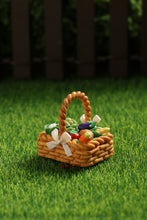 Load image into Gallery viewer, Marzipan Vegetable Garden Basket Cake - 12th Scale Handmade Miniature Food