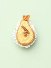 Load image into Gallery viewer, Pear Tart Autumn Dessert - Handmade Miniature Food in 12th Scale for Dollhouses