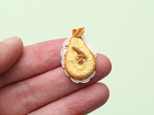Load image into Gallery viewer, Pear Tart Autumn Dessert - Handmade Miniature Food in 12th Scale for Dollhouses