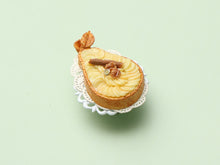 Load image into Gallery viewer, Pear Tart Autumn Dessert - Handmade Miniature Food in 12th Scale for Dollhouses
