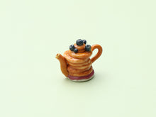 Load image into Gallery viewer, Blueberry Pancakes Decorative Miniature Teapot - 1:12 Scale Handmade Dollhouse Decoration