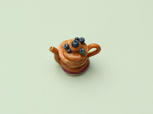 Load image into Gallery viewer, Blueberry Pancakes Decorative Miniature Teapot - 1:12 Scale Handmade Dollhouse Decoration