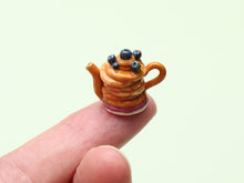 Load image into Gallery viewer, Blueberry Pancakes Decorative Miniature Teapot - 1:12 Scale Handmade Dollhouse Decoration