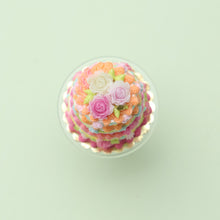 Load image into Gallery viewer, Colourful Three Tiered Rainbow Iced Cake - OOAK Handmade 12th Scale Dollhouse Miniature Food