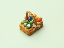 Load image into Gallery viewer, Marzipan Vegetable Garden Basket Cake - 12th Scale Handmade Miniature Food