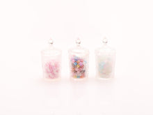 Load image into Gallery viewer, Set of Three Decorative Candy Jars - Handmade Dollhouse Miniature Food