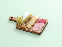 Load image into Gallery viewer, Brie, Grapes, Crackers and Charcuterie Board - 12th Scale Handmade Dollhouse Miniature Food