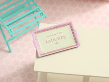 Load image into Gallery viewer, Pink and Green Ladurée Decorative Tray  - OOAK 12th Scale Dollhouse Miniature