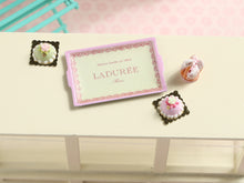 Load image into Gallery viewer, Pink and Green Ladurée Decorative Tray  - OOAK 12th Scale Dollhouse Miniature