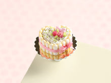 Load image into Gallery viewer, Heart-shaped Charlotte Dessert - Handmade 12th Scale Miniature Food for Dollhoses