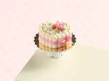 Load image into Gallery viewer, Heart-shaped Charlotte Dessert - Handmade 12th Scale Miniature Food for Dollhoses
