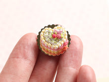 Load image into Gallery viewer, Heart-shaped Charlotte Dessert - Handmade 12th Scale Miniature Food for Dollhoses