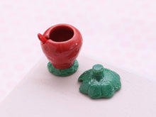 Load image into Gallery viewer, Strawberry Jam Pot with Removable Lid and Spoon - Dollhouse Miniature