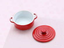Load image into Gallery viewer, Dollhouse Miniature Cooking Pan / Casserole Dish / Oven Dish - RED